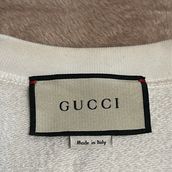 Gucci White & Black Polka Dot Print Sweatshirt - Picture 10 of 15